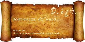 Dobrovics Évald névjegykártya